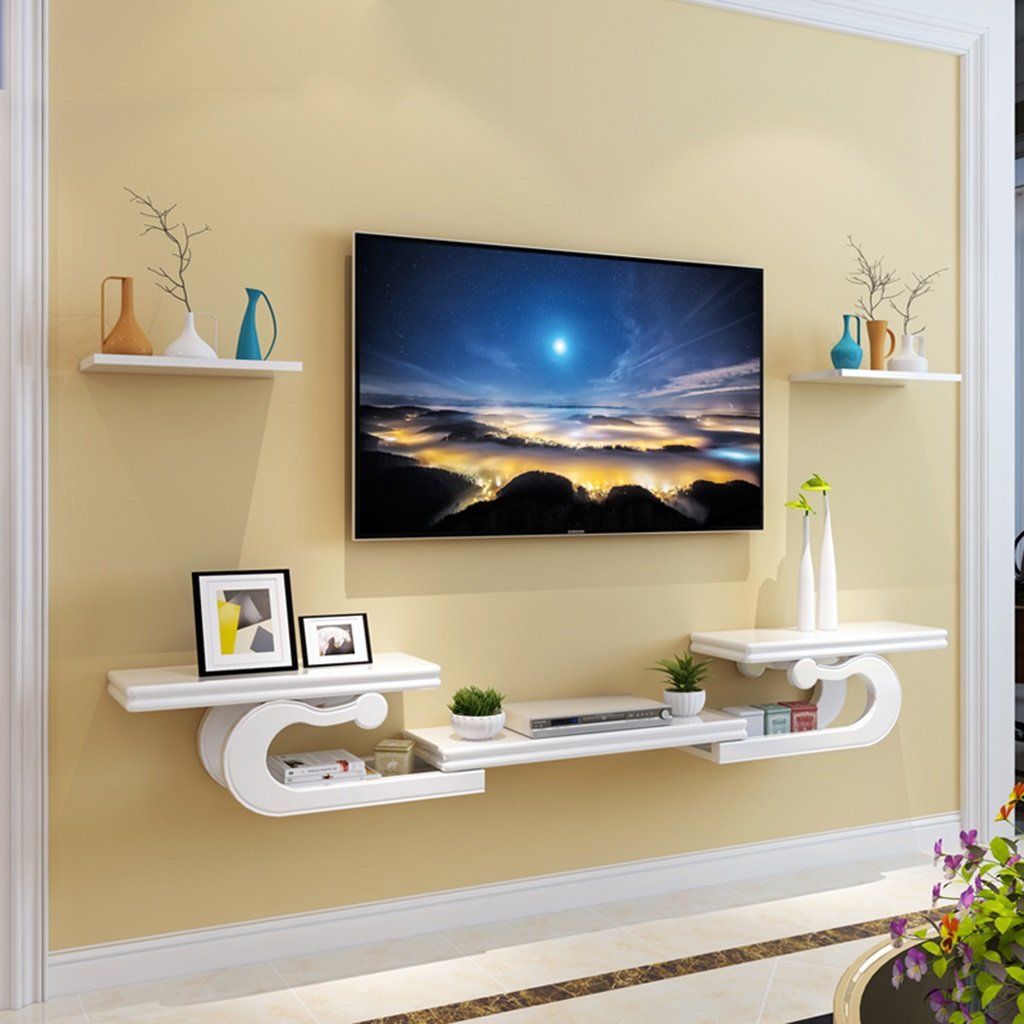 Amazon.co.jp: ZWD 壁掛けTVキャビネット、クリエイティブSTBラック